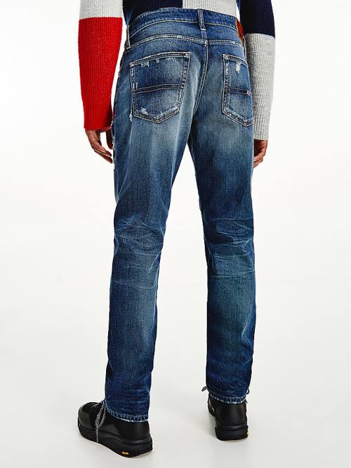 Tommy Hilfiger Scanton Slim Distressed Faded Moški Kavbojke Denim | TH286NKB