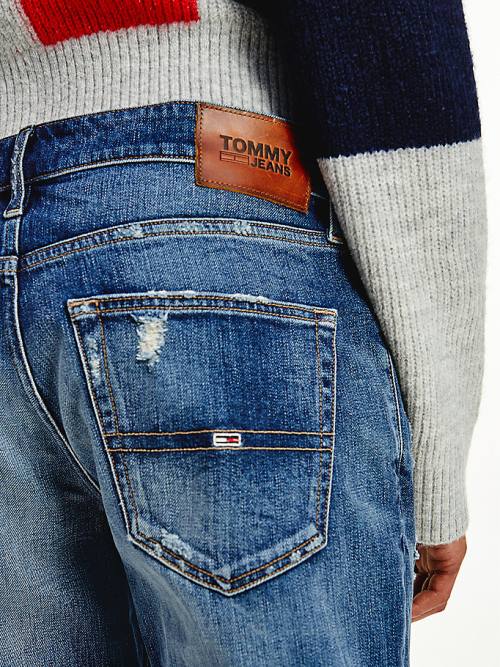 Tommy Hilfiger Scanton Slim Distressed Faded Moški Kavbojke Denim | TH286NKB