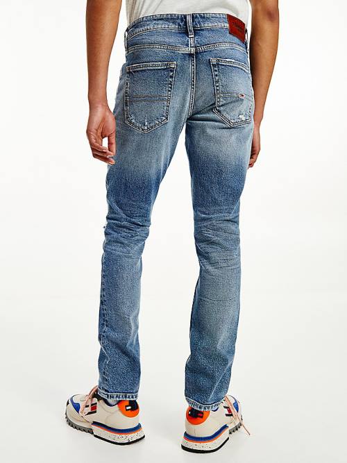 Tommy Hilfiger Scanton Slim Distressed Faded Moški Kavbojke Denim | TH491UID