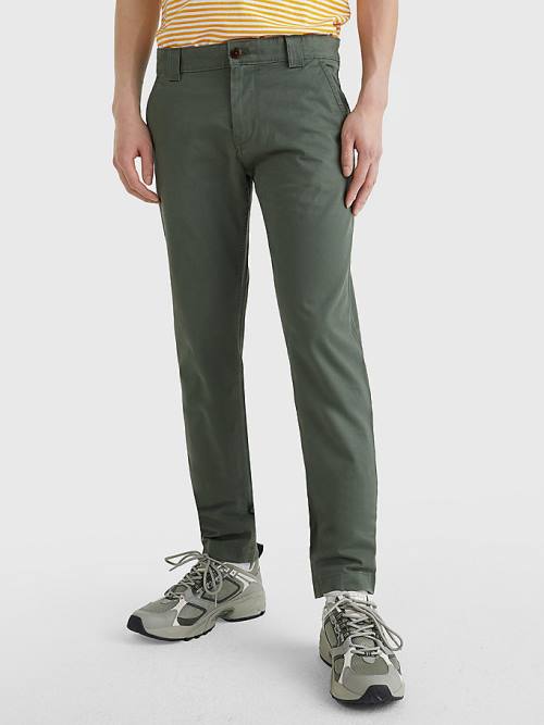 Tommy Hilfiger Scanton Slim Fit Chinos Moški Hlače Zelena | TH107GVI