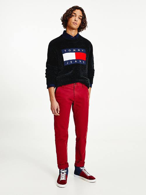 Tommy Hilfiger Scanton Slim Fit Chinos Moški Hlače Rdeča | TH380WOV