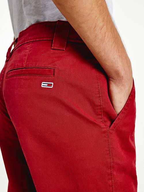 Tommy Hilfiger Scanton Slim Fit Chinos Moški Hlače Rdeča | TH380WOV