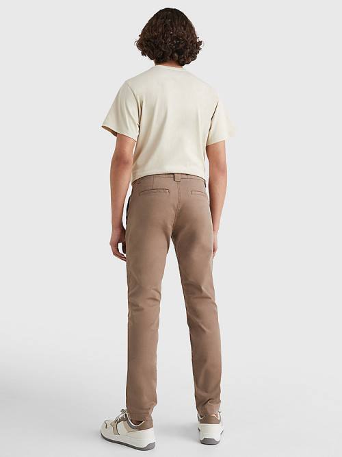 Tommy Hilfiger Scanton Slim Fit Chinos Moški Hlače Siva | TH643VMY