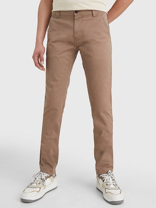 Tommy Hilfiger Scanton Slim Fit Chinos Moški Hlače Siva | TH643VMY