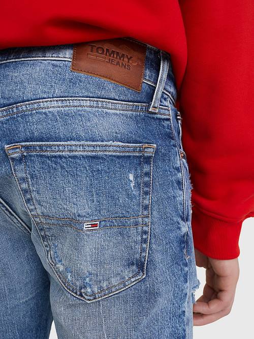 Tommy Hilfiger Scanton Washed & Worn Slim Fit Moški Kavbojke Denim | TH379XRU