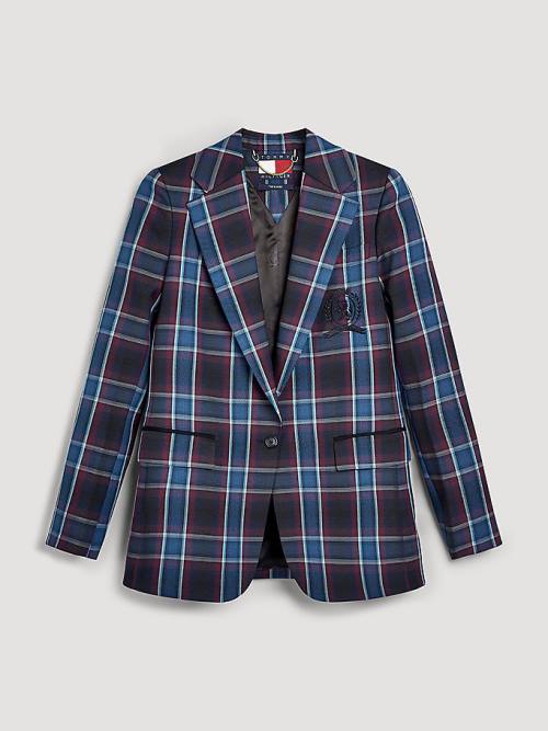 Tommy Hilfiger Shadow Check Crest Ženske Suknjič Rdeča | TH017WAD