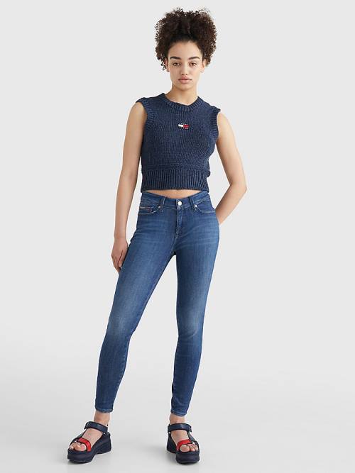 Tommy Hilfiger Shape Mid Rise Skinny Ženske Kavbojke Denim | TH210PWR