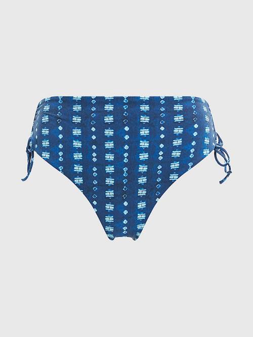 Tommy Hilfiger Shibori Ruched Bikini Bottoms Ženske Kopalke Modra | TH058TZJ