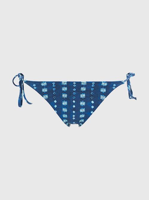 Tommy Hilfiger Side Tie Shibori Bikini Bottoms Ženske Kopalke Modra | TH290CWN