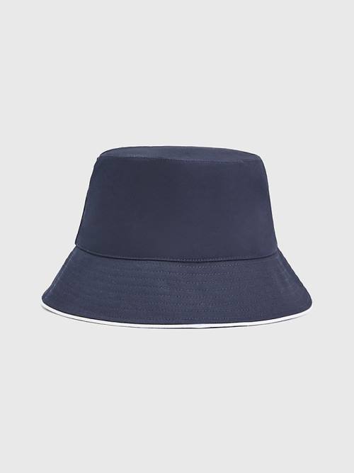 Tommy Hilfiger Signature Bucket Ženske Kapa Modra | TH201LVY