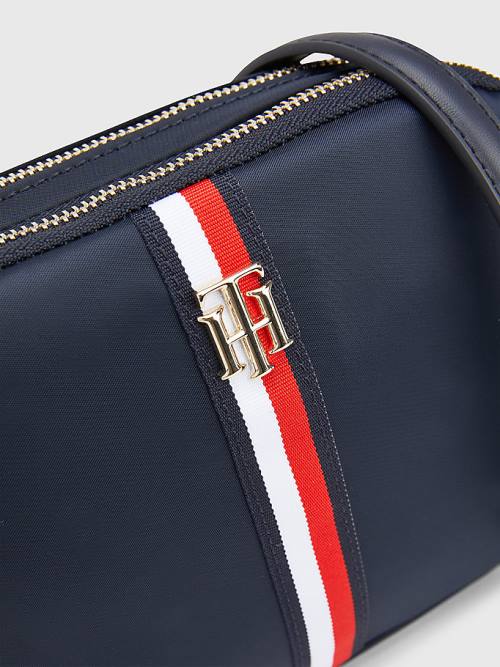 Tommy Hilfiger Signature Crossover Ženske Torbice Modra | TH689LWF