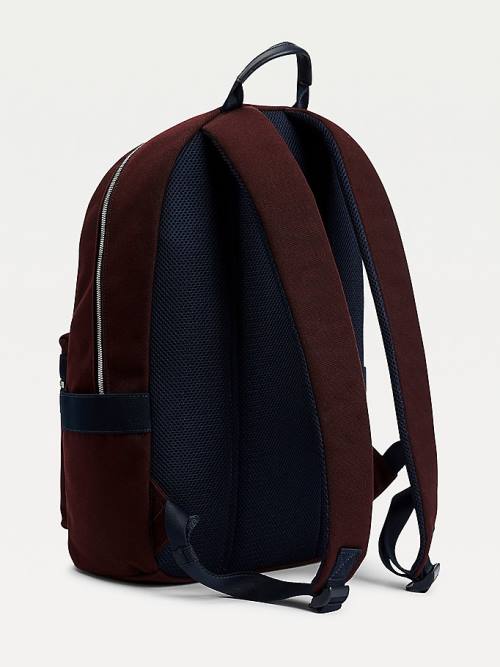 Tommy Hilfiger Signature Logo Backpack Moški Torbice Rdeča | TH498ANE