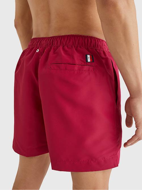 Tommy Hilfiger Signature Logo Mid Length Shorts Moški Kopalke Roza | TH126LIX