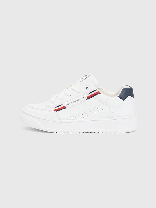 Tommy Hilfiger Signature Tape Lace-Up Fantje Superge Bela | TH607EIM