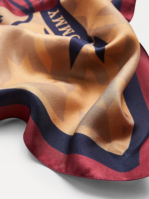 Tommy Hilfiger Silk Crest Shield Bandana Ženske Šal Bež | TH450EDN