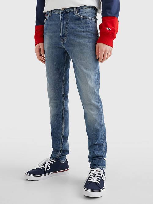 Tommy Hilfiger Simon Skinny Faded Moški Kavbojke Denim | TH356AOM