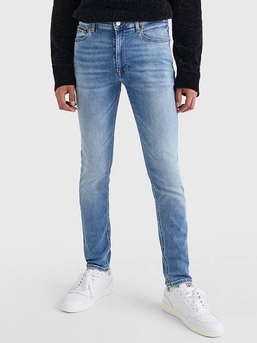 Tommy Hilfiger Simon Skinny Faded Moški Kavbojke Denim | TH957LIO