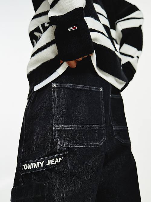 Tommy Hilfiger Skater Carpenter Black Moški Kavbojke Denim | TH820FEL