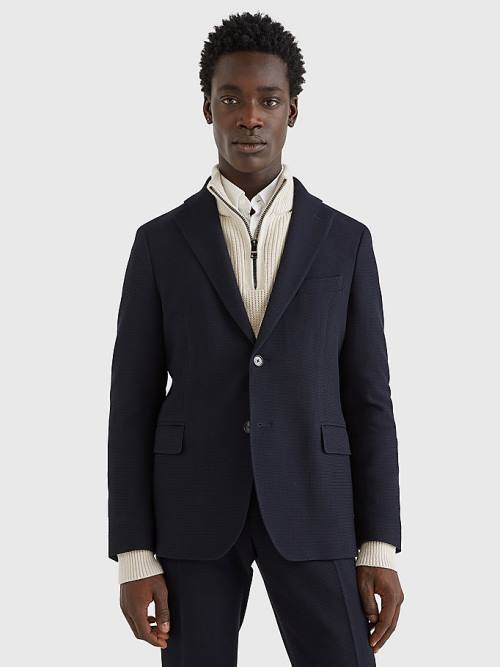 Tommy Hilfiger Slim Fit Constructed Moški Suknjič Modra | TH573BRU