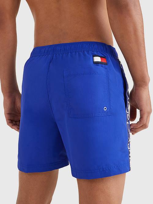 Tommy Hilfiger Slim Fit Mid Length Shorts Moški Kopalke Modra | TH193XTA