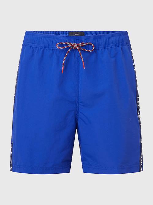 Tommy Hilfiger Slim Fit Mid Length Shorts Moški Kopalke Modra | TH193XTA