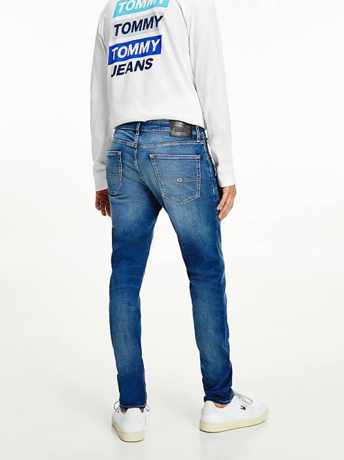 Tommy Hilfiger Slim Tapered Fit Faded Moški Kavbojke Denim | TH175TNU