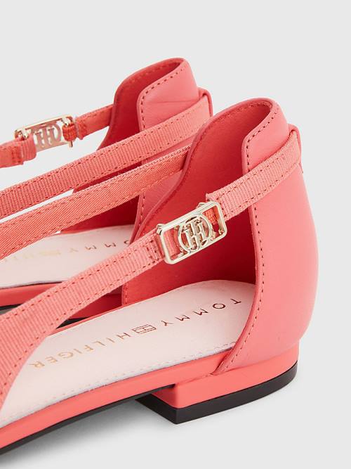 Tommy Hilfiger Slingback Pointed Ženske Balerina Rdeča | TH074UDW