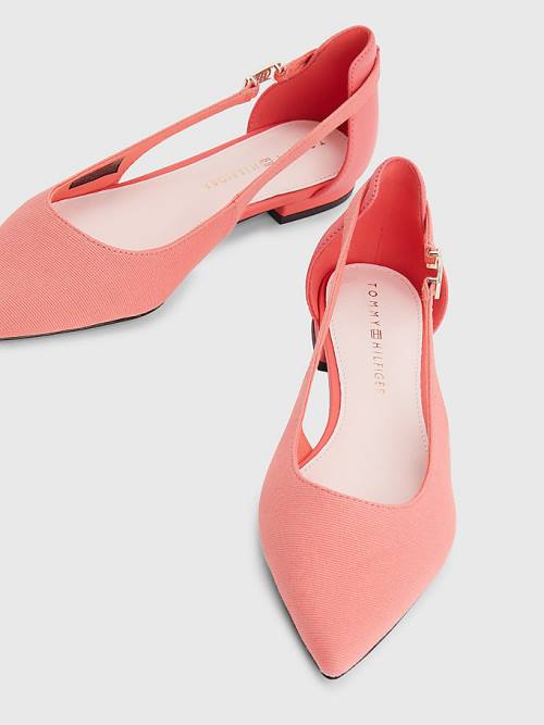 Tommy Hilfiger Slingback Pointed Ženske Balerina Rdeča | TH074UDW