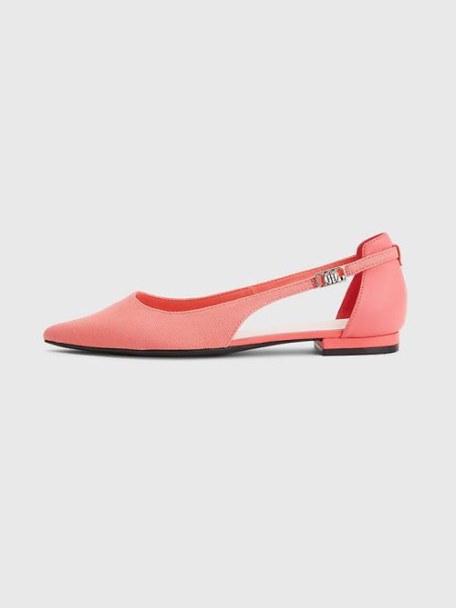 Tommy Hilfiger Slingback Pointed Ženske Balerina Rdeča | TH074UDW