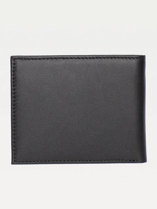 Tommy Hilfiger Small Embossed Bifold Moški Denarnice Črna | TH396IUW