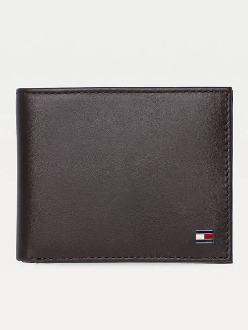 Tommy Hilfiger Small Embossed Bifold Moški Denarnice Rjav | TH436ZVP