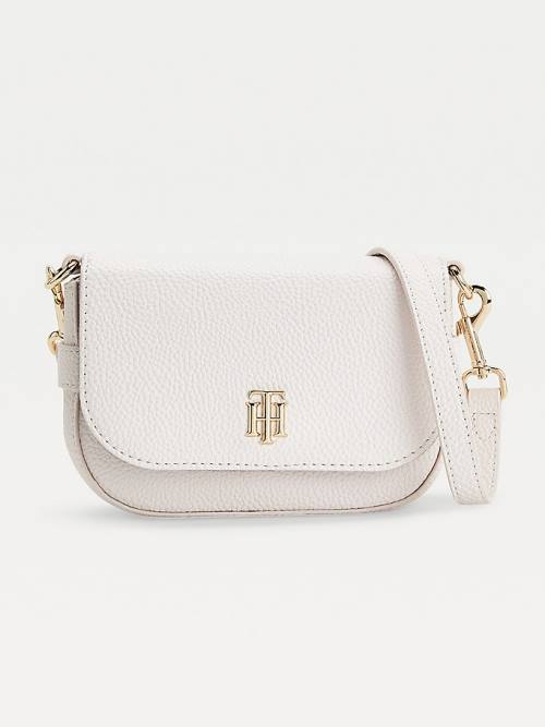 Tommy Hilfiger Small Monogram Crossover Ženske Torbice Bela | TH027DXI