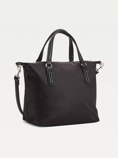 Tommy Hilfiger Small Recycled Tote Ženske Torbice Črna | TH892QNY