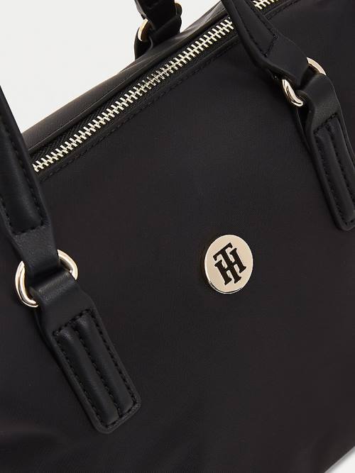 Tommy Hilfiger Small Recycled Tote Ženske Torbice Črna | TH892QNY