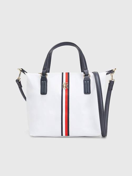 Tommy Hilfiger Small Signature Tote Ženske Torbice Bela | TH218WKO