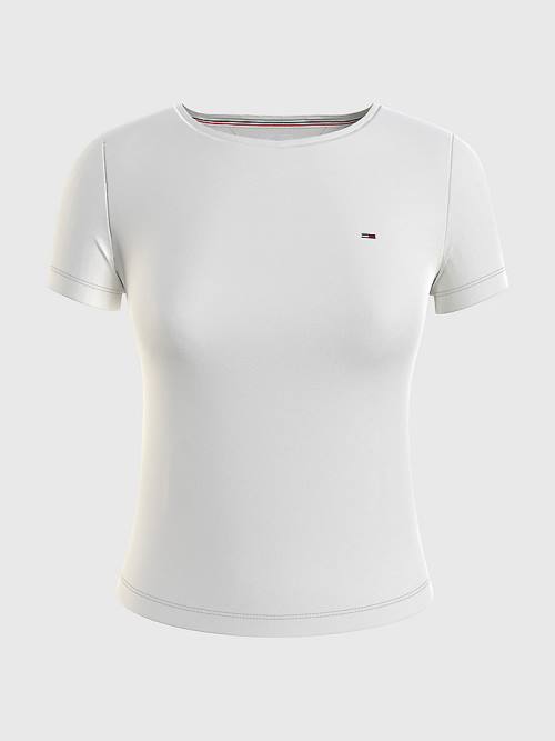 Tommy Hilfiger Soft Jersey Ženske Majice Bela | TH259KXI