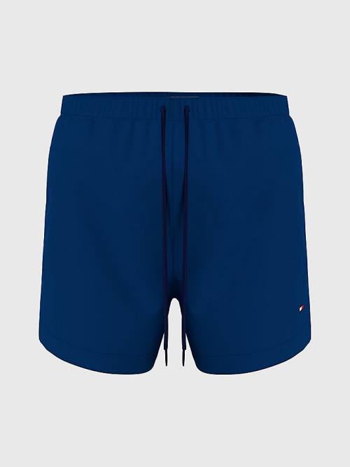 Tommy Hilfiger Solid Mid Length Shorts Moški Kopalke Modra | TH307BYK