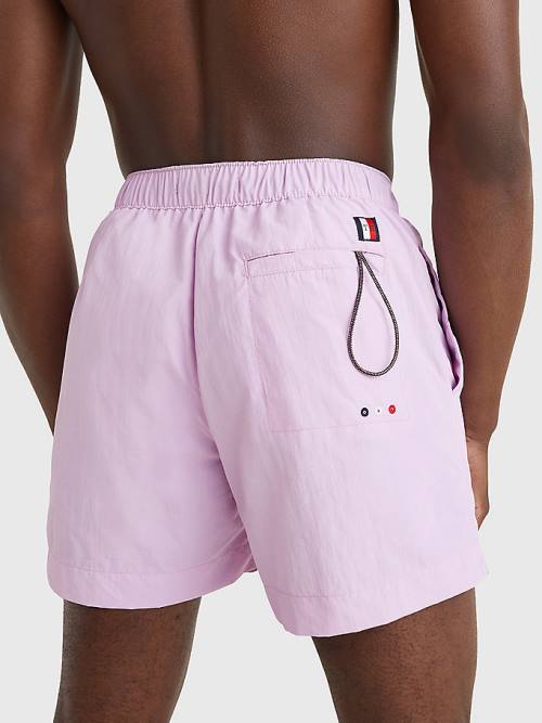 Tommy Hilfiger Solid Mid Length Shorts Moški Kopalke Vijolična | TH681RWB