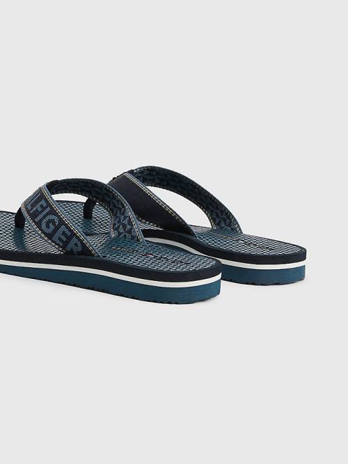 Tommy Hilfiger Sparkle Webbing Flip-Flops Ženske Sandali Modra | TH250JOG