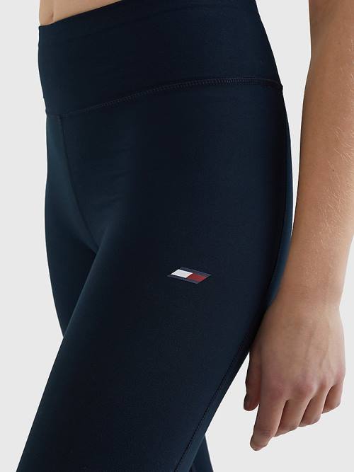 Tommy Hilfiger Sport 7/8 Logo Ženske Pajkice Modra | TH278WEZ