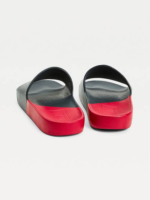 Tommy Hilfiger Sport Colour-Blocked Pool Slides Moški Sandali Modra | TH719NTE