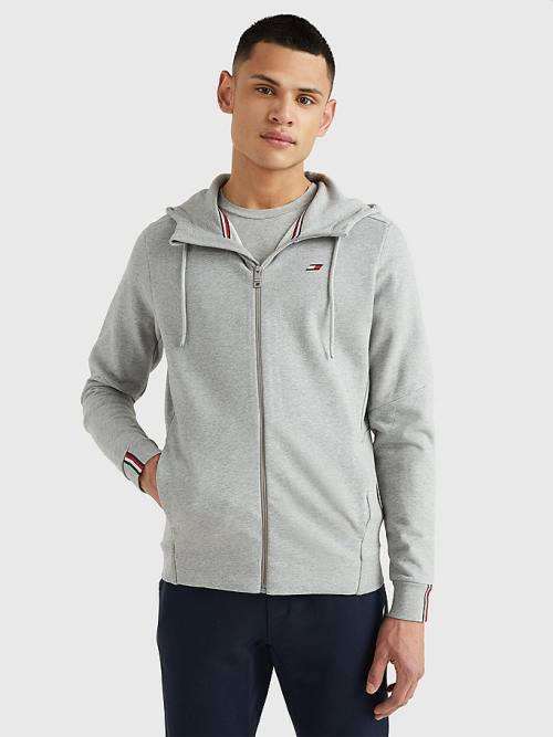 Tommy Hilfiger Sport Essential Organic Cotton Logo Moški Pulover Siva | TH419FBZ