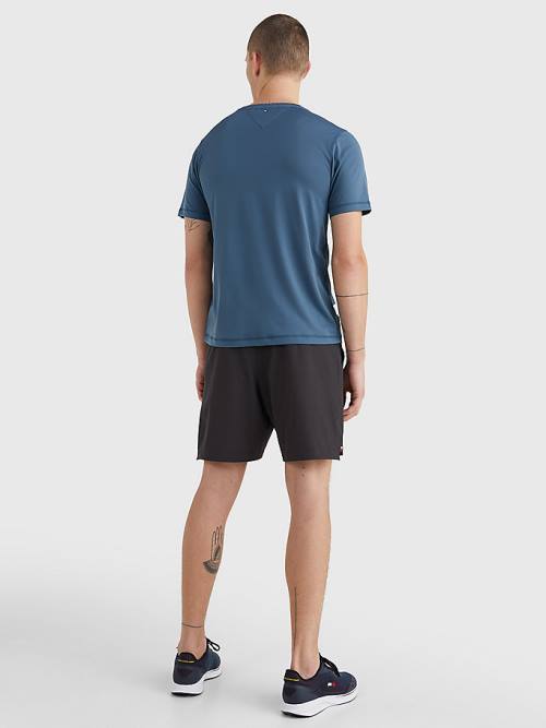 Tommy Hilfiger Sport Essential Slim Fit Training Moški Majice Modra | TH182OAP