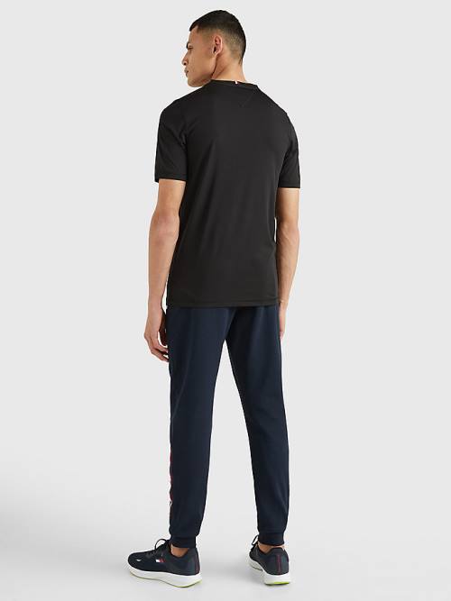 Tommy Hilfiger Sport Essential Slim Fit Recycled Moški Majice Črna | TH653MLX