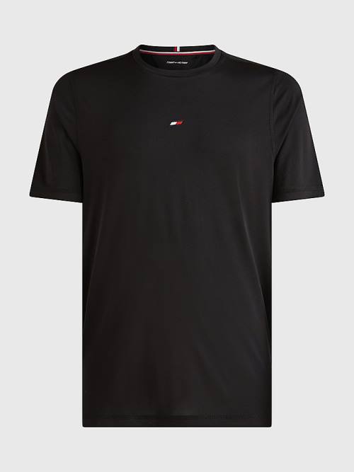 Tommy Hilfiger Sport Essential Slim Fit Recycled Moški Majice Črna | TH653MLX