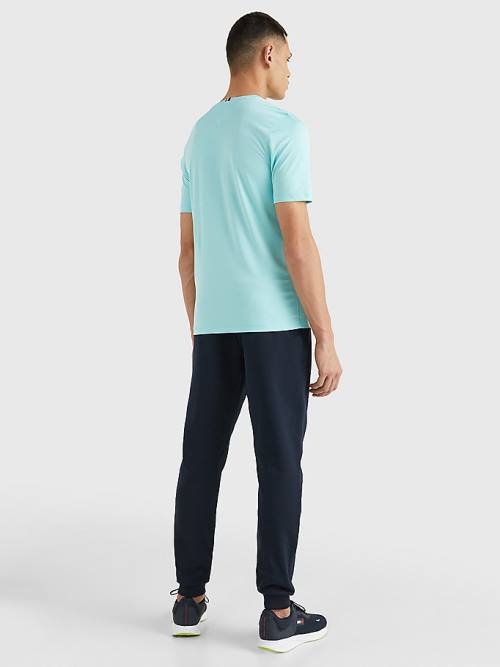 Tommy Hilfiger Sport Essential Slim Fit Recycled Moški Majice Modra | TH965LDE