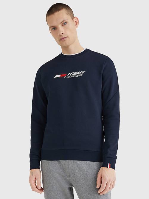 Tommy Hilfiger Sport Essential TH Cool Moški Pulover Modra | TH185LMS