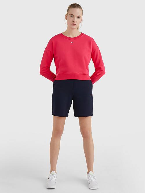 Tommy Hilfiger Sport Flag Relaxed Fit Ženske Pulover Roza | TH293UMG