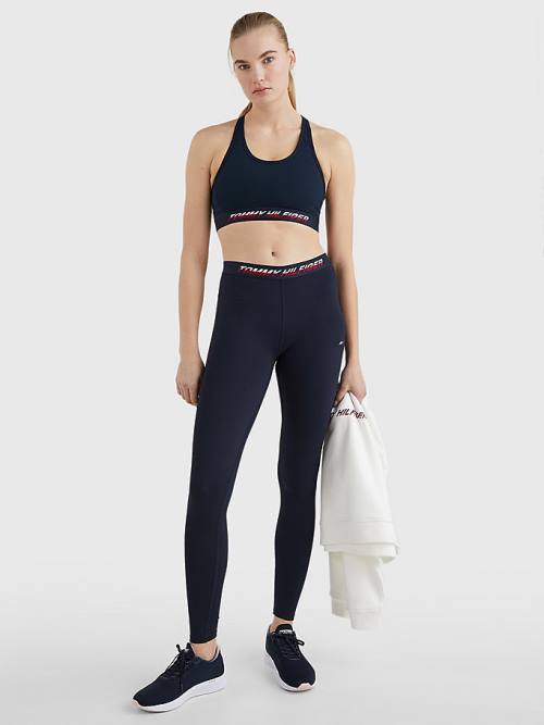 Tommy Hilfiger Sport Full Length Waistband Detail Ženske Pajkice Modra | TH825JTD