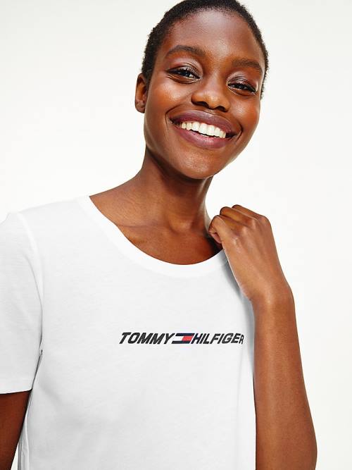 Tommy Hilfiger Sport Graphic Ženske Majice Bela | TH451XMT